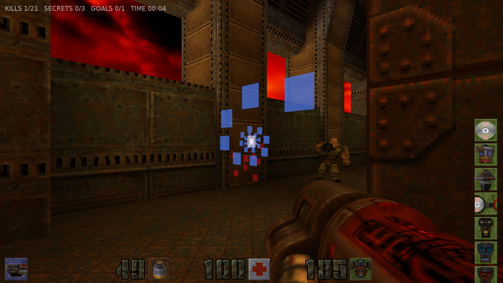 Railgun trail and an enforcer in demo1