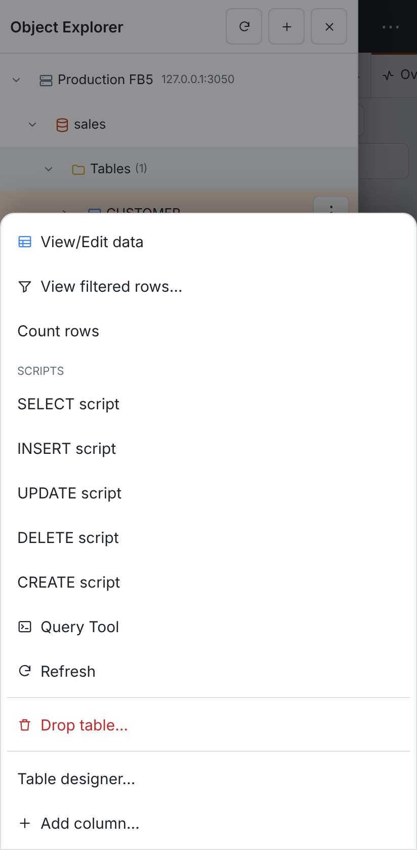 A context menu as a bottom sheet